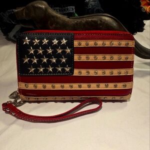 American flag wristlet